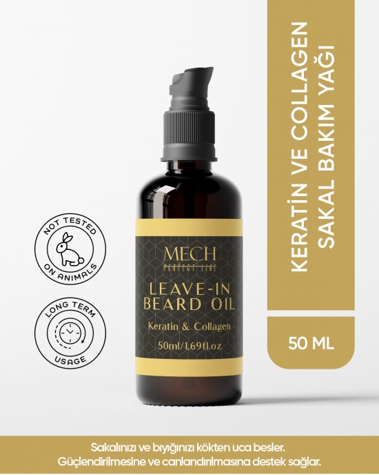 MECH PERFECT LINE KERATİN VE COLLAGEN SAKAL BAKIM YAĞI 50 ml MECH PERFECT LINE KERATİN VE COLLAGEN SAKAL BAKIM YAĞI 50 ml