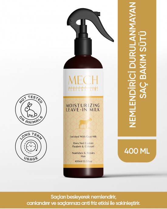 MECH PERFECT LINE KEÇİ SÜTLÜ NEMLENDİRİCİ DURULANMAYAN SAÇ BAKIM SÜTÜ 400 ml
