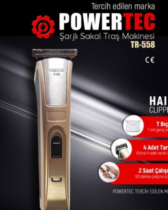 POWERTEC ŞARJLI SAKAL TRAŞ MAKİNESİ TR 558